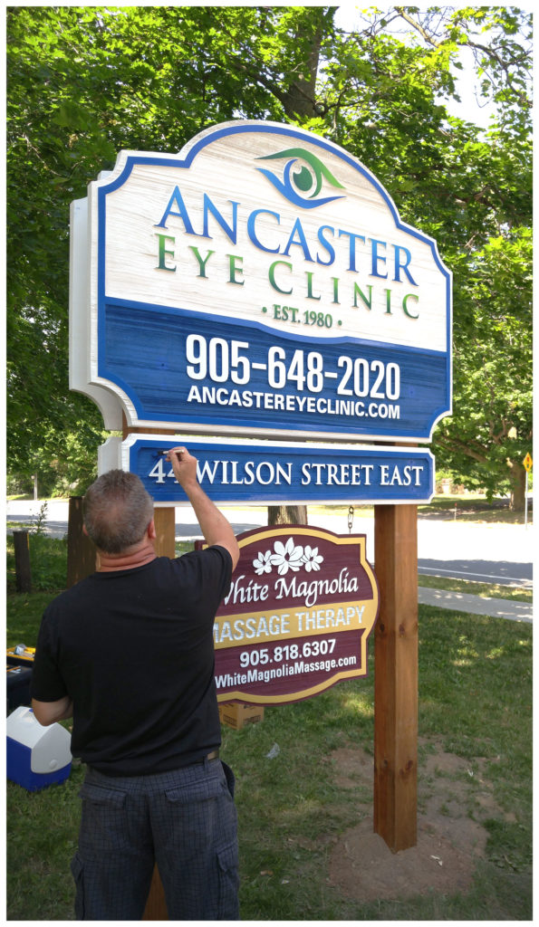 Ancaster Eye Clinic Cedar Signs