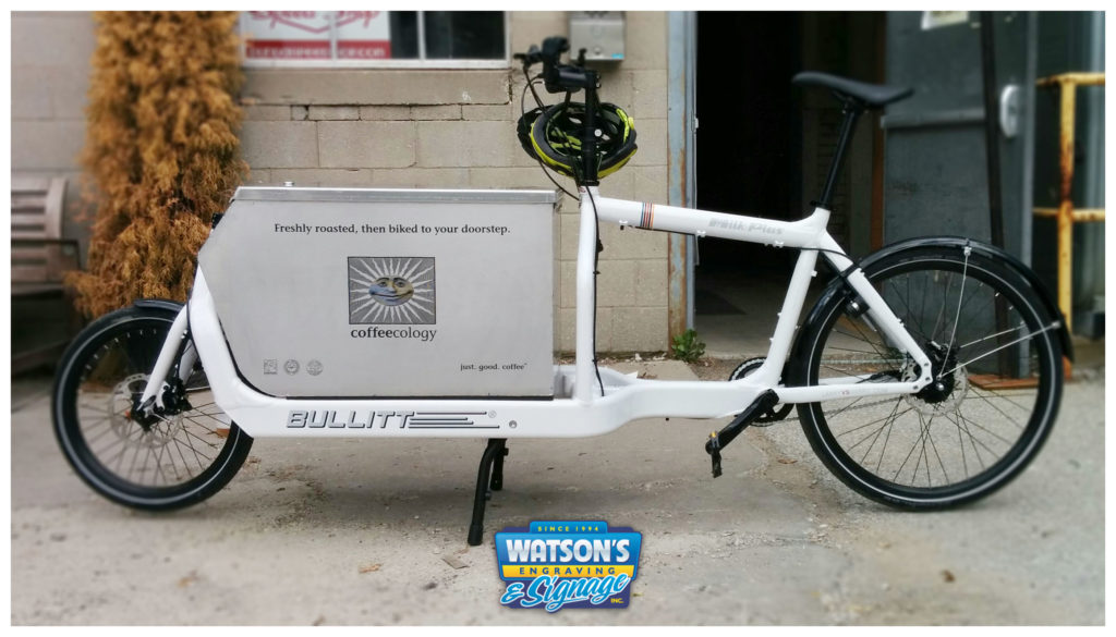 Custom Vinyl Graphics on Cargo Bike