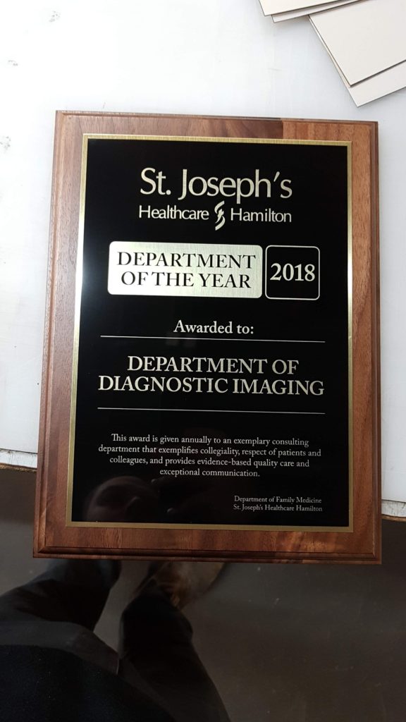 Laser engraved wooden award plaque