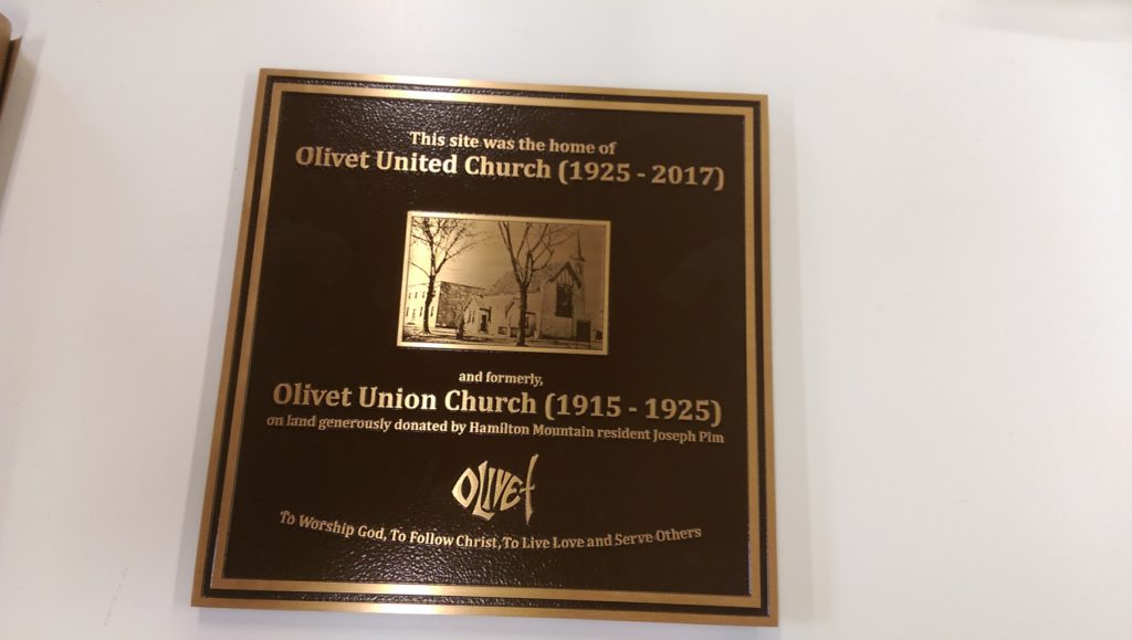 Cast bronze plaque with etched photo insert